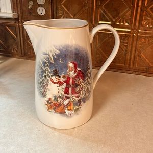 Pottery Barn Nostalgic Santa Pitcher